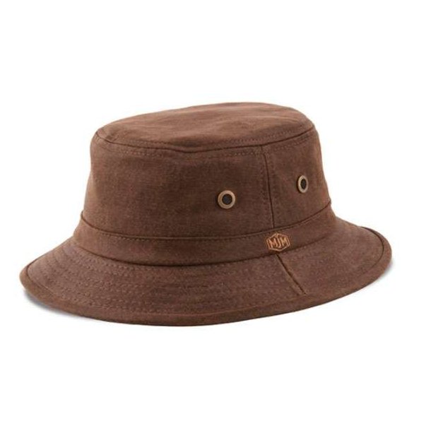 MJM Bucket Faux Hat Suede Brown