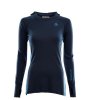 Aclima WarmWool Hoodsweater Woman Navy Blazer / Azure Blue