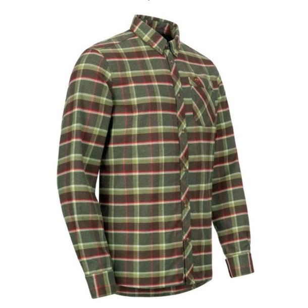 Blaser Charles Shirt Olive / Red Checked