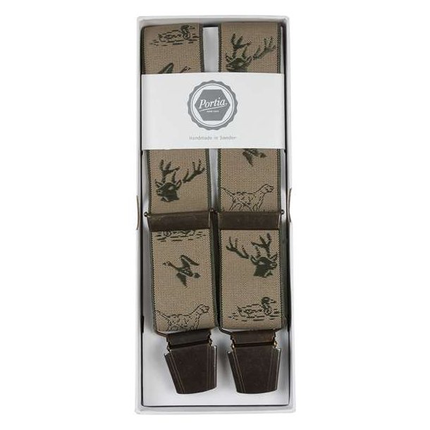 Portia Seler Med Clips Khaki Print
