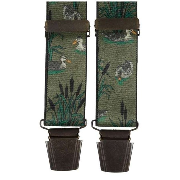 Portia Seler Med Clips Green Hunting Ducks