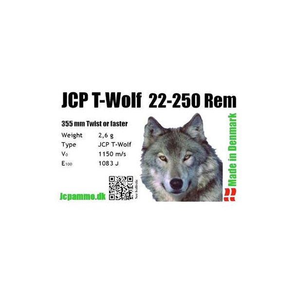 JCP T-Wolf 22-250Rem 2.6g