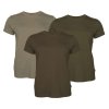 Pinewood 3-Pack T-shirt W Green/Brown/Khaki