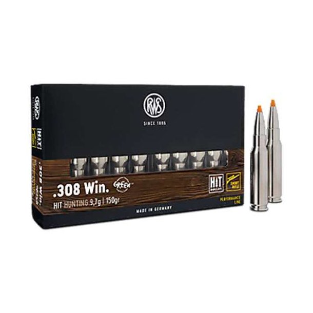RWS 308Win HIT Hunting 9.7g/150gr Blyfri Riffelpatron Til Kort Lb