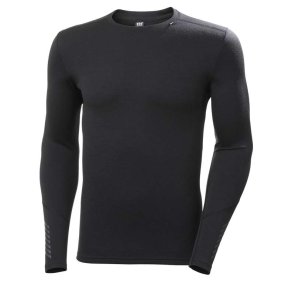 Helly Hansen Lifa Merino Midweight Crew Base Layer Black