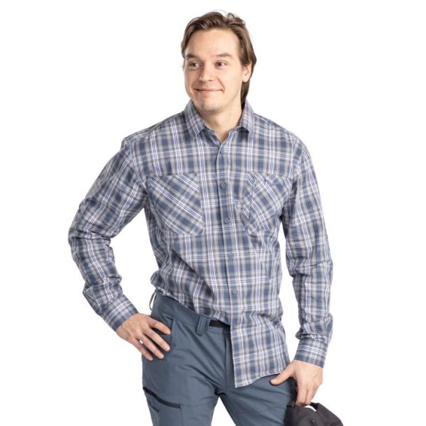 Pinewood Glenn LS Shirt Blue/Grey