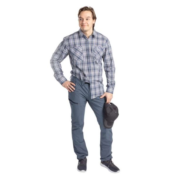 Pinewood Glenn LS Shirt Blue/Grey