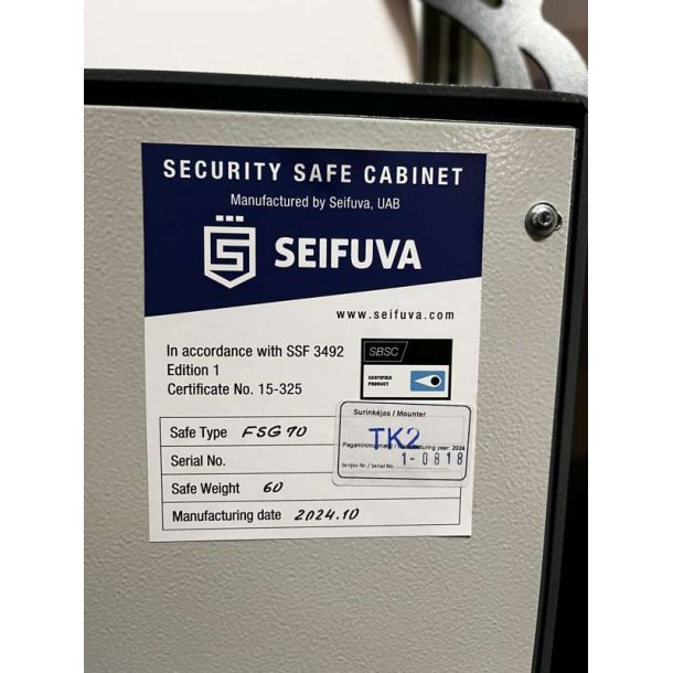 Soteria Safe Small Pistolskab E-lock Kodels Dark Grey
