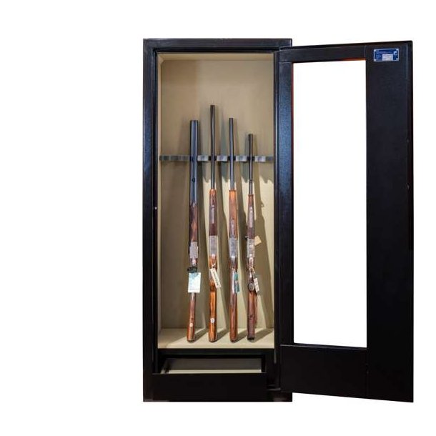 Vitrum Safe Lux 1 Glasside Sort/Grn E-lock 13 Vben 320 Kg Vbenskab