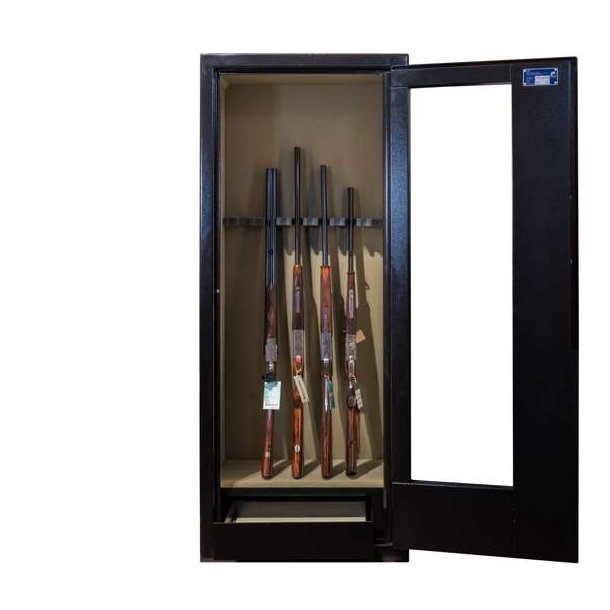 Vitrum Safe Lux 1 Glasside Sort/Grn E-lock 13 Vben 320 Kg Vbenskab