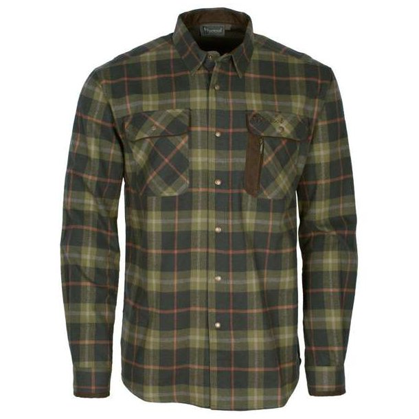 Pinewood Cornwall Shirt H.Olive/Terracotta