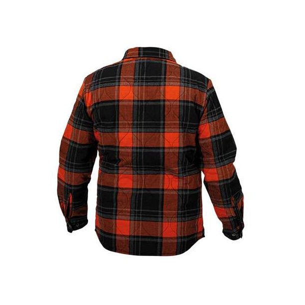Nordhunt McDonnel Quilted Flannel Shirt Orange Check