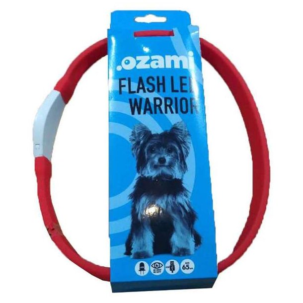 Ozami Flash Led Hundehalsbnd Rd - 65 cm
