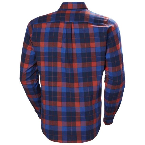 Helly Hansen Lokka Organic Flan Ls Shirt Poppy Red Box Stripe Plaid