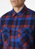 Helly Hansen Lokka Organic Flan Ls Shirt Poppy Red Box Stripe Plaid