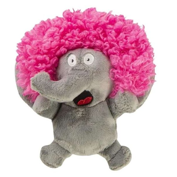 Godog Silent Squeak Crazy Hair Elephant 20 cm