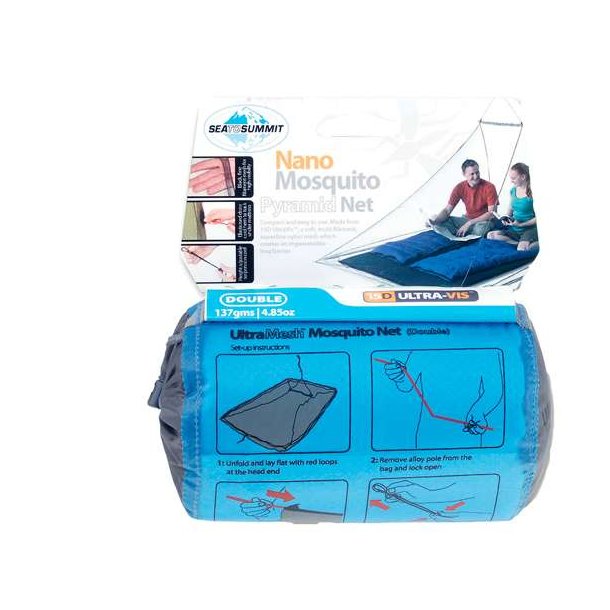 Sea to Summit Nano Mosquito Pyramid Net Double Grey