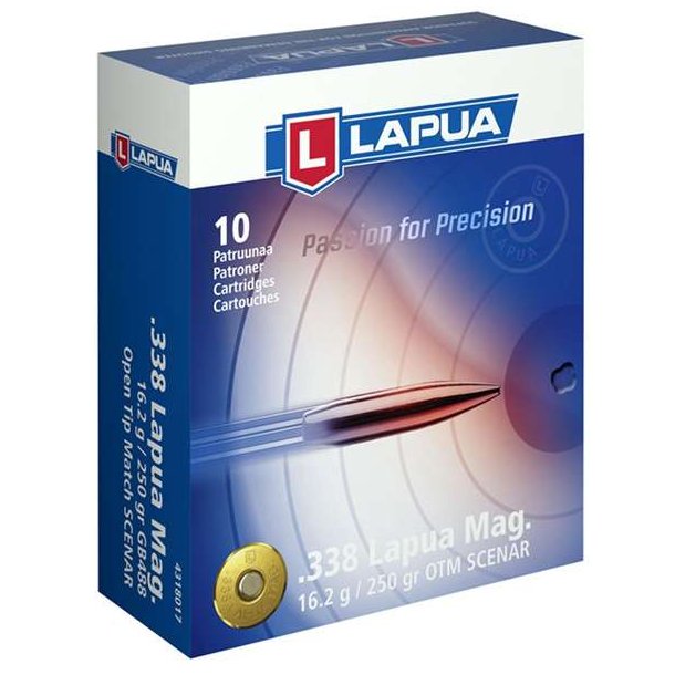 Lapua 338 Lapua Magnum 16.2g/250gr Scena 10stk