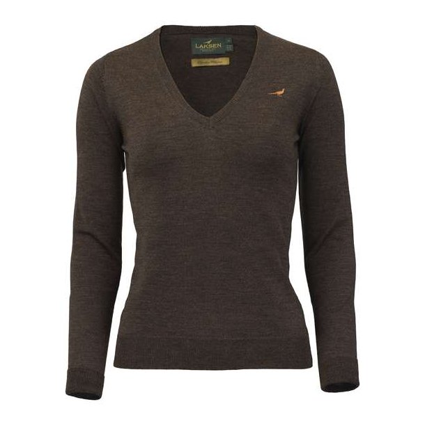 Laksen Camilla V-Neck Sweater Lady Brownie