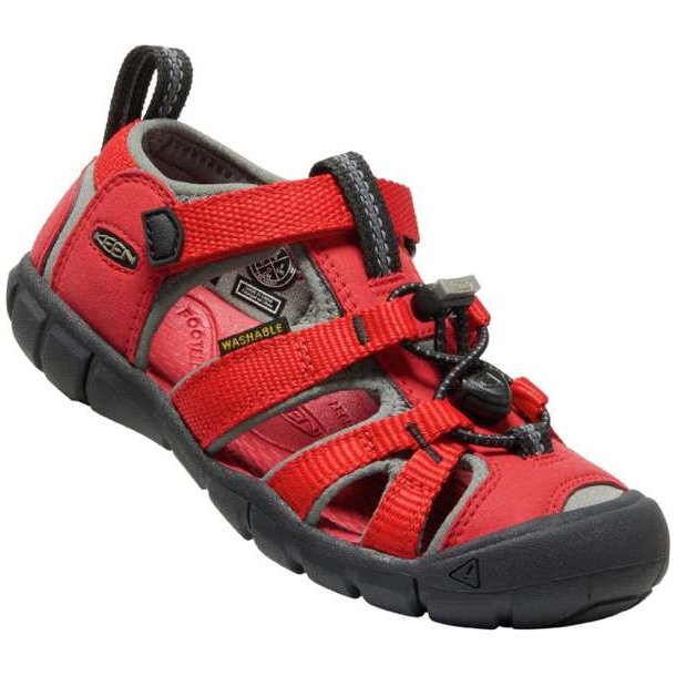 Keen Seacamp II CNX Kids Sandal Racing Red - Gargoyle