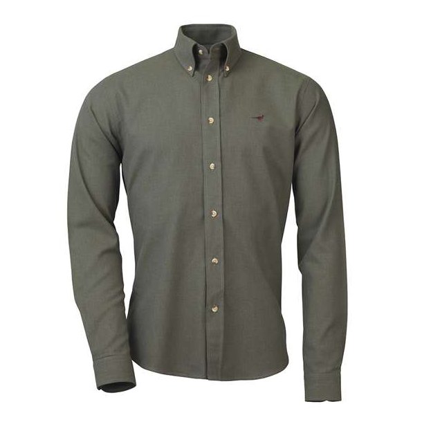 Laksen Oliver Shirt Brushed Cotton Olive