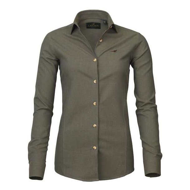 Laksen Olivia Shirt Brushed Cotton Olive