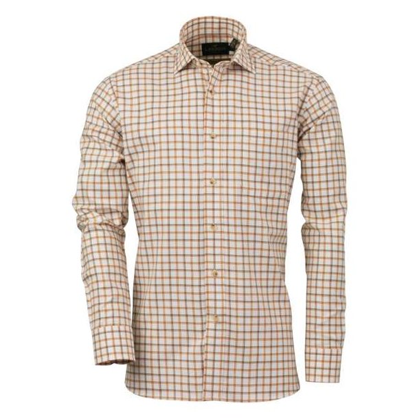 Laksen Jim Organic Cotton Shirt Mustard Forestgreen