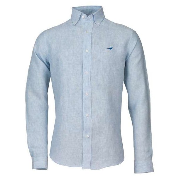 Laksen Portofino Linen Skjorte Blue