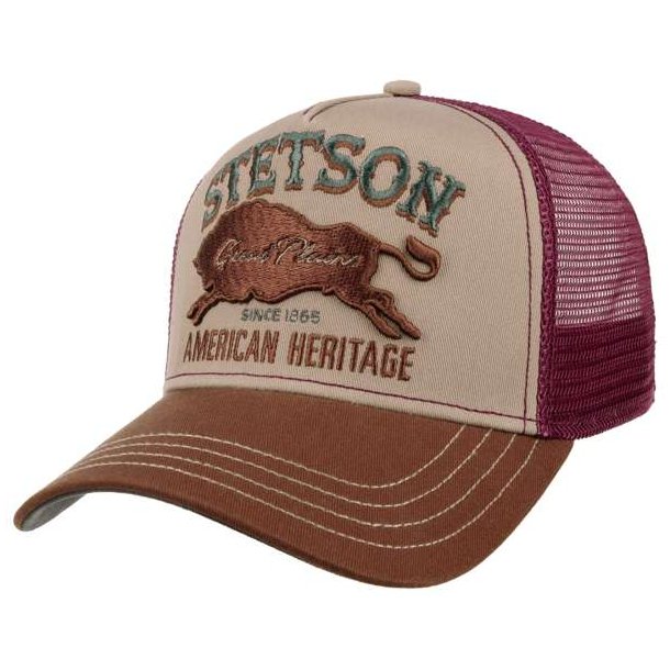 Stetson Trucker Cap Great Plains Brown/Wine