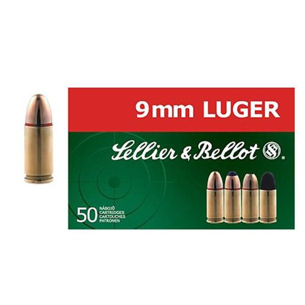 Sellier &amp; B 9mm Luger FMJ Subsonic 9gr 50 Stk. Subsonic 50stk