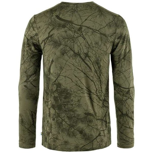 Fjllrven Vrmland Wool LS T-Shirt Green Camo