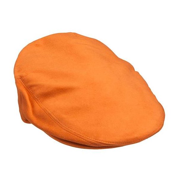Laksen Belgravia Moleskin Flat Cap Orange