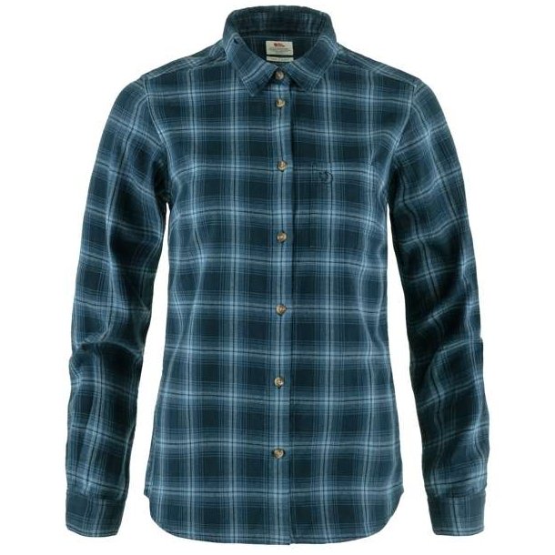 Fjllrven vik Flannel Shirt W Dark Navy-Indigo Blue
