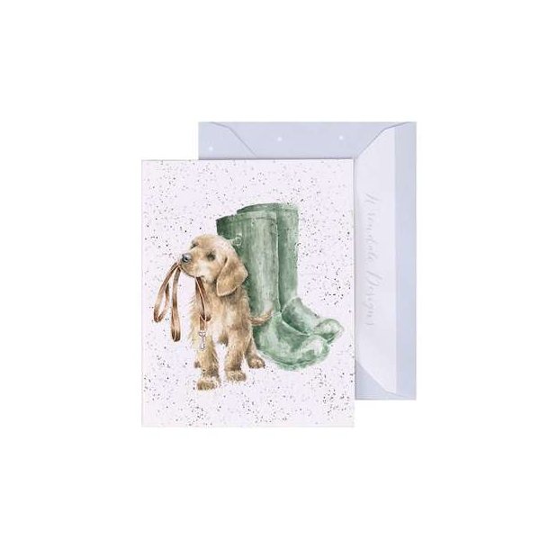 Wrendale Mini Telegram Med Kuvert Hopeful, Hund m/Stvle