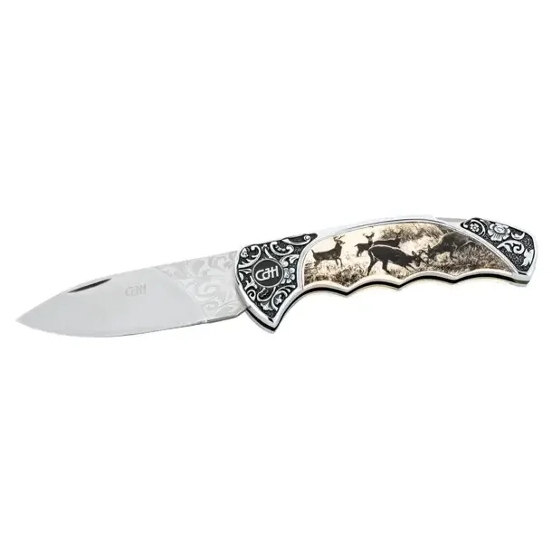 Herbertz Foldekniv Med Lås Metalskæfte med motiv - 8,2cm