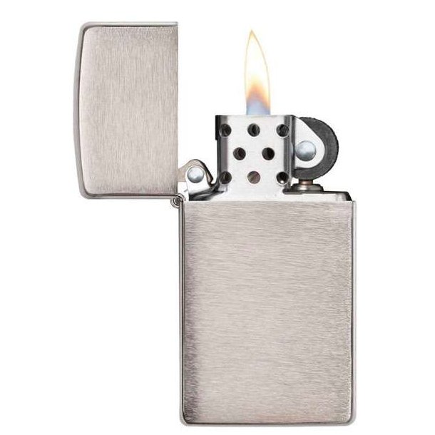 Zippo Slim Brushed Chrome Lighter