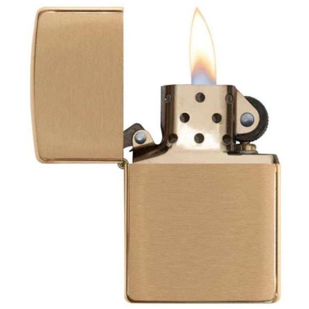 Zippo Brushed Finished Brass Lighter