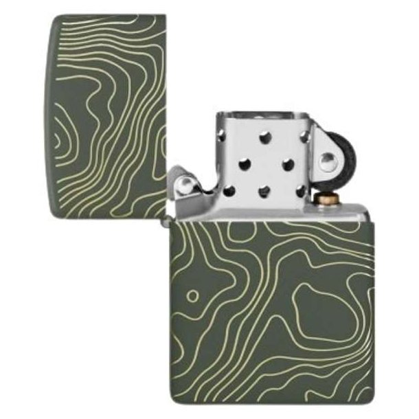 Zippo Green Matte Laser 360 Lighter
