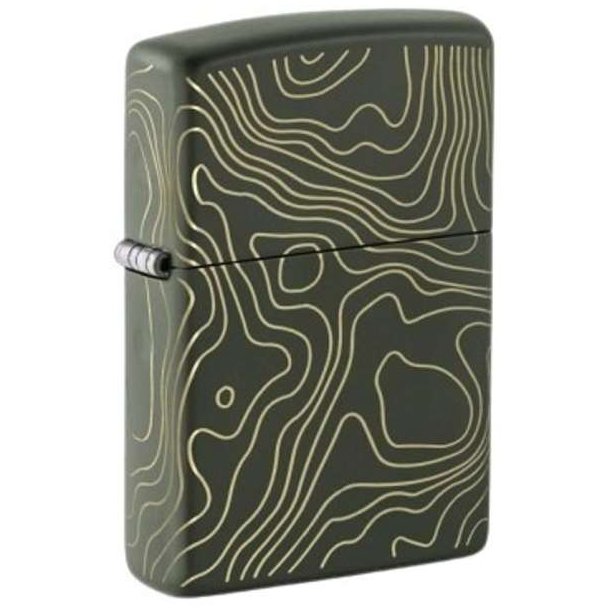 Zippo Green Matte Laser 360 Lighter