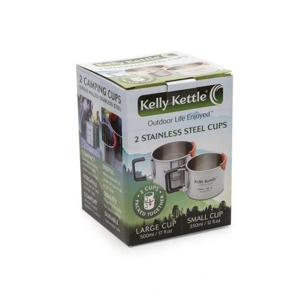 Kelly Kettle Camping Cup Set 300&500ml Stainless Steel