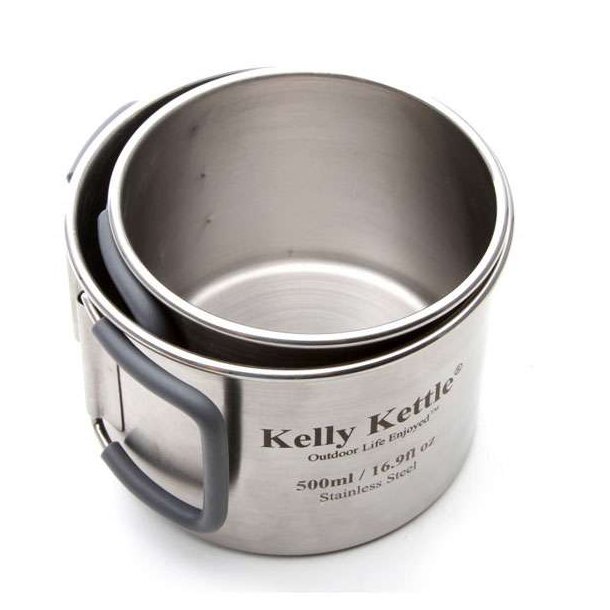 Kelly Kettle Camping Cup Set 300&500ml Stainless Steel