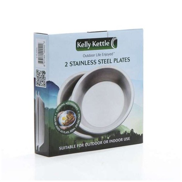 Kelly Kettle Camping Plate/ Bowl Set Stainless Steel