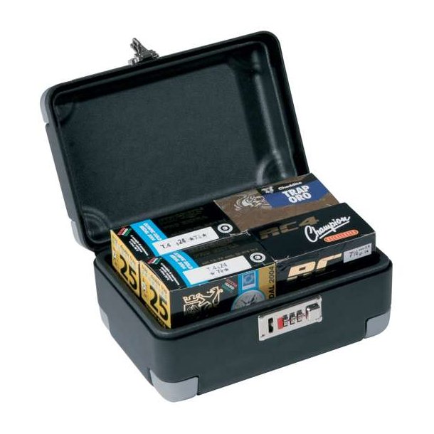 Negrini Hagl Ammo Case m/Kodels 100stk 220x140x125mm Sort/Gr
