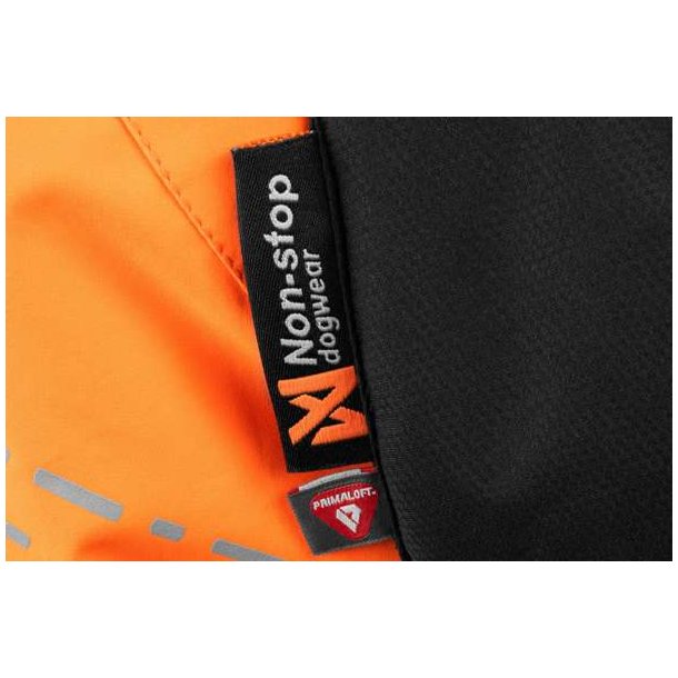 Non-Stop Dogwear Glacier Dog Jacket 2.0 Hundevest, Black/Orange str. 36