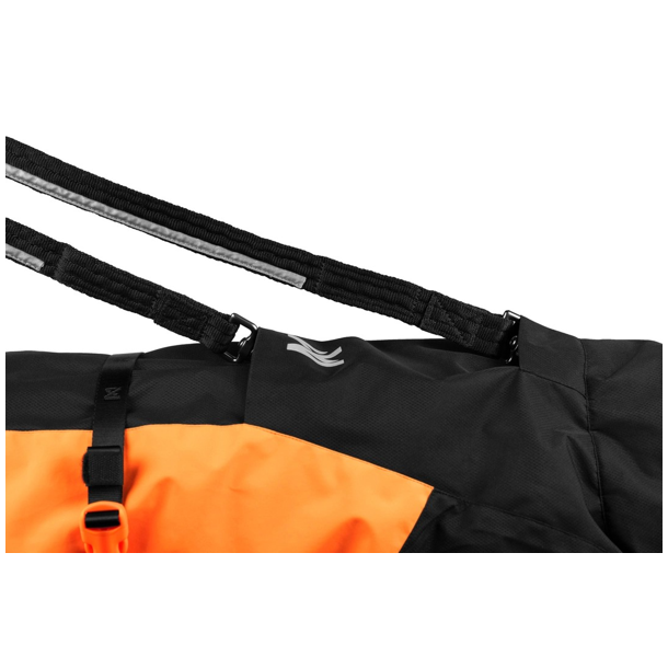 Non-Stop Dogwear Glacier Dog Jacket 2.0 Hundevest, Black/Orange str. 33