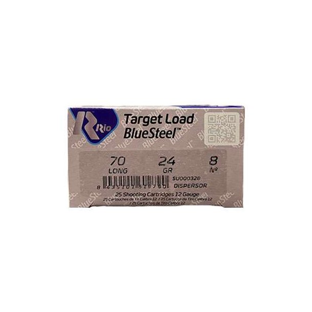 Rio Blue steel Spreder12/70 Str 8/24gram 25 stk Flugtskydningspatron