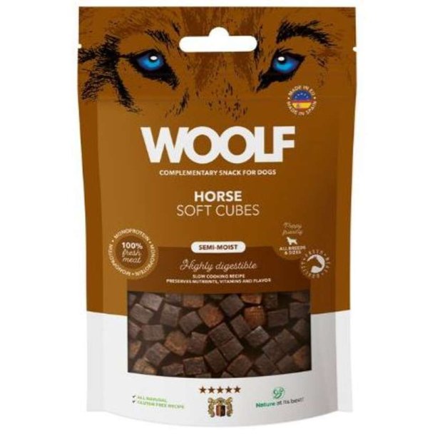 Woolf Soft Cubes Horse 100g