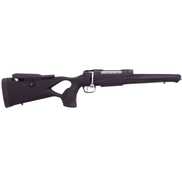 Schultz &amp; Larsen Hunter Synt Sys RH Sort Thumphole Justerbar Bagskfte