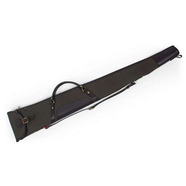 Krieghoff Gevrfoderal 133cm Loden Green / Dark Brown Leather