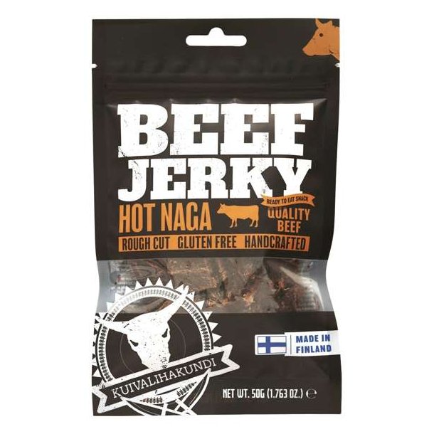 Kuivalihakundi Beef Jerky Hot Naga Chili 50g
